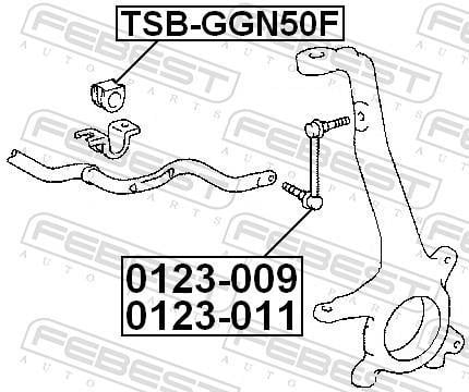 Suspension, stabilisateur FEBEST TSB-GGN50F