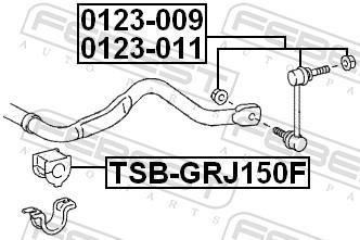 Rolamento de barra estabilizadora FEBEST ref. TSB-GRJ150F