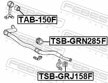 Rolamento de barra estabilizadora FEBEST ref. TSB-GRN285F