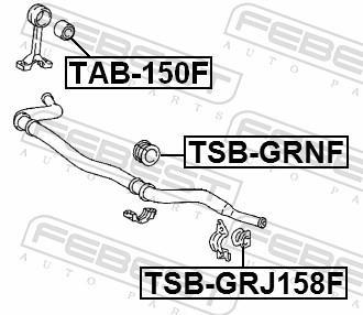 Rolamento de barra estabilizadora FEBEST ref. TSB-GRNF