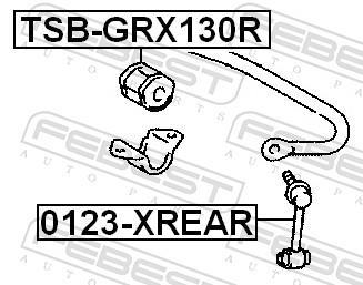 Suspension, stabilisateur FEBEST ref. TSB-GRX130R