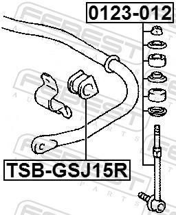 Suspension, stabilisateur FEBEST TSB-GSJ15R