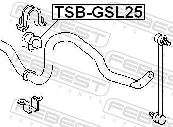 Rolamento de barra estabilizadora FEBEST ref. TSB-GSL25