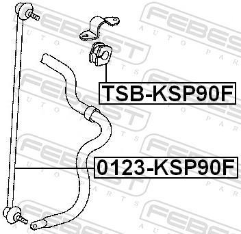 Rolamento de barra estabilizadora FEBEST ref. TSB-KSP90F