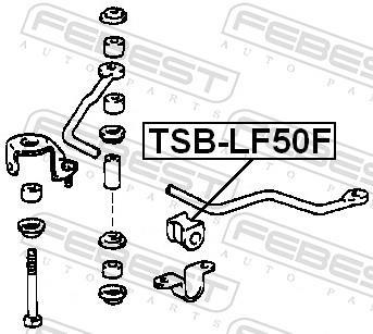 Rolamento de barra estabilizadora FEBEST ref. TSB-LF50F