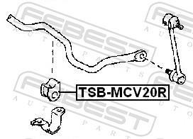 Soporte, estabilizador FEBEST ref. TSB-MCV20R