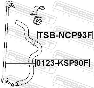 Rolamento de barra estabilizadora FEBEST ref. TSB-NCP93F