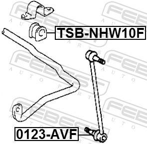 Suspension, stabilisateur FEBEST ref. TSB-NHW10F