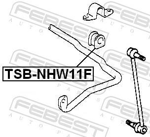 Suspension, stabilisateur FEBEST ref. TSB-NHW11F