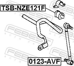 Suspension, stabilisateur FEBEST ref. TSB-NZE121F