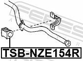 Suspension, stabilisateur FEBEST ref. TSB-NZE154R