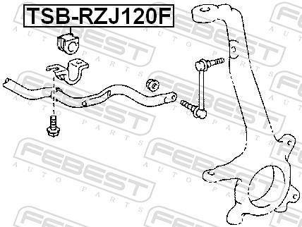 Suspension, stabilisateur FEBEST TSB-RZJ120F
