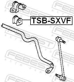 Rolamento de barra estabilizadora FEBEST ref. TSB-SXVF