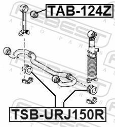 Suspension, stabilisateur FEBEST ref. TSB-URJ150R
