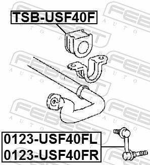 Rolamento de barra estabilizadora FEBEST ref. TSB-USF40F