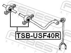 Rolamento de barra estabilizadora FEBEST ref. TSB-USF40R