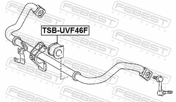 Rolamento de barra estabilizadora FEBEST ref. TSB-UVF46F