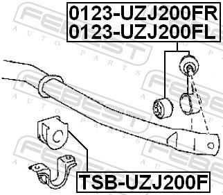 Suspension, stabilisateur FEBEST ref. TSB-UZJ200F