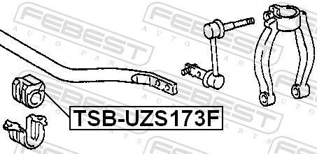Suspension, stabilisateur FEBEST ref. TSB-UZS173F