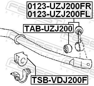 Soporte, estabilizador FEBEST ref. TSB-VDJ200F