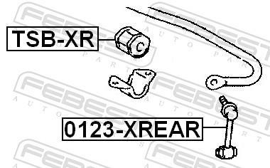 Rolamento de barra estabilizadora FEBEST ref. TSB-XR