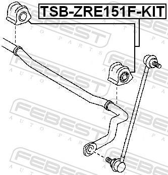 Suspension, stabilisateur FEBEST ref. TSB-ZRE151F-KIT