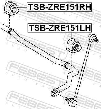 Suspension, stabilisateur FEBEST ref. TSB-ZRE151RH