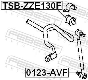 Suspension, stabilisateur FEBEST ref. TSB-ZZE130F