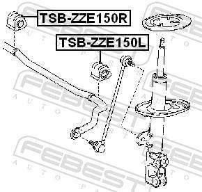 Suspension, stabilisateur FEBEST TSB-ZZE150R