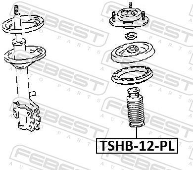 Fuelle de amortiguador FEBEST ref. TSHB-12-PL
