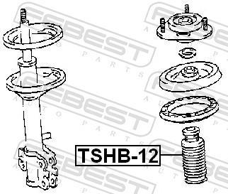 Soufflet d'amortisseur FEBEST ref. TSHB-12