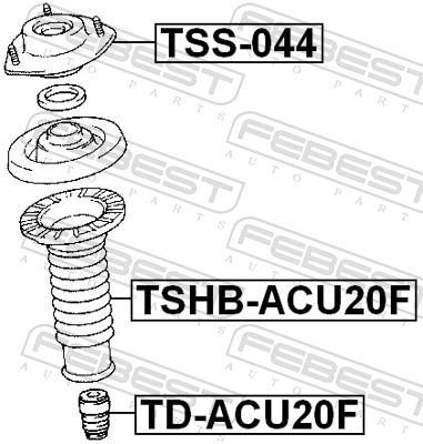 Soufflet d'amortisseur FEBEST ref. TSHB-ACU20F