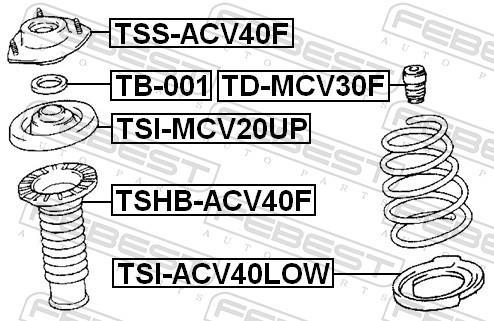 Soufflet d'amortisseur FEBEST ref. TSHB-ACV40F