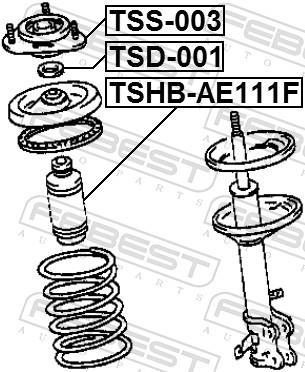 Soufflet d'amortisseur FEBEST ref. TSHB-AE111F