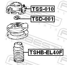Soufflet d'amortisseur FEBEST ref. TSHB-EL40F