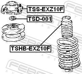 Fuelle de amortiguador FEBEST ref. TSHB-EXZ10F