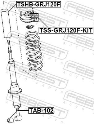 Soufflet d'amortisseur FEBEST ref. TSHB-GRJ120F