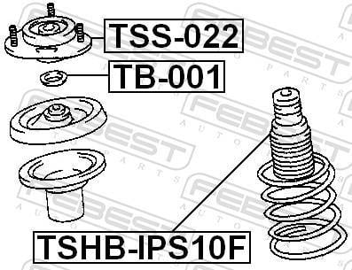 Soufflet d'amortisseur FEBEST ref. TSHB-IPS10F