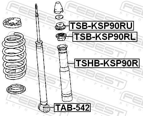 Fuelle de amortiguador FEBEST ref. TSHB-KSP90R