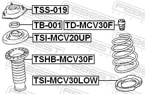 Soufflet d'amortisseur FEBEST ref. TSHB-MCV30F