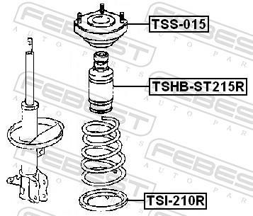 Fole do amortecedor FEBEST TSHB-ST215R