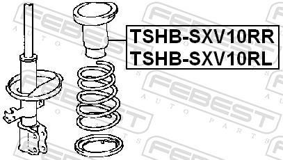 Fuelle de amortiguador FEBEST ref. TSHB-SXV10RL
