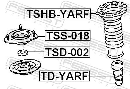 Fuelle de amortiguador FEBEST ref. TSHB-YARF