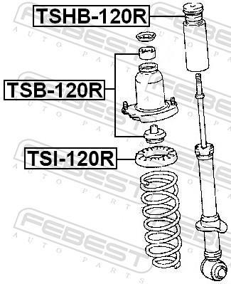 Suporte da mola FEBEST ref. TSI-120R