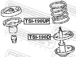 Patin de ressort (Support ressort) FEBEST ref. TSI-190D