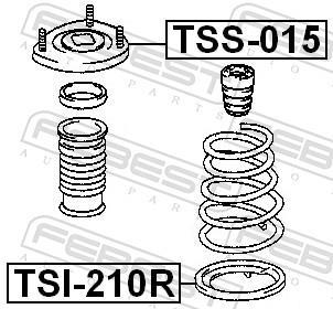 Patin de ressort (Support ressort) FEBEST ref. TSI-210R