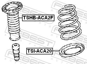 Patin de ressort (Support ressort) FEBEST ref. TSI-ACA20