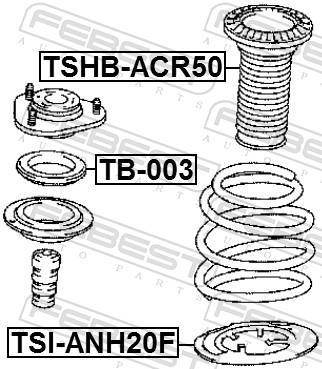 Suporte da mola FEBEST ref. TSI-ANH20F