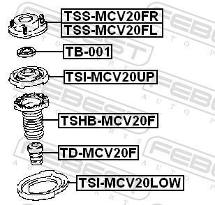 Suporte da mola FEBEST ref. TSI-MCV20UP