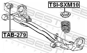 Patin de ressort (Support ressort) FEBEST ref. TSI-SXM10
